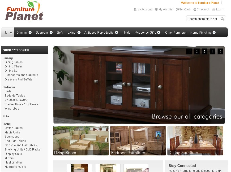 Furniture Planet — E-Cybertech Client Project