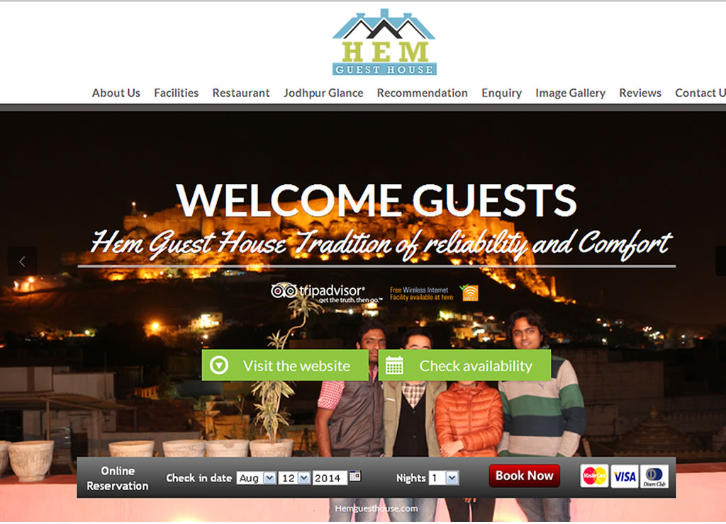 Hem Guest House — E-Cybertech Client Project