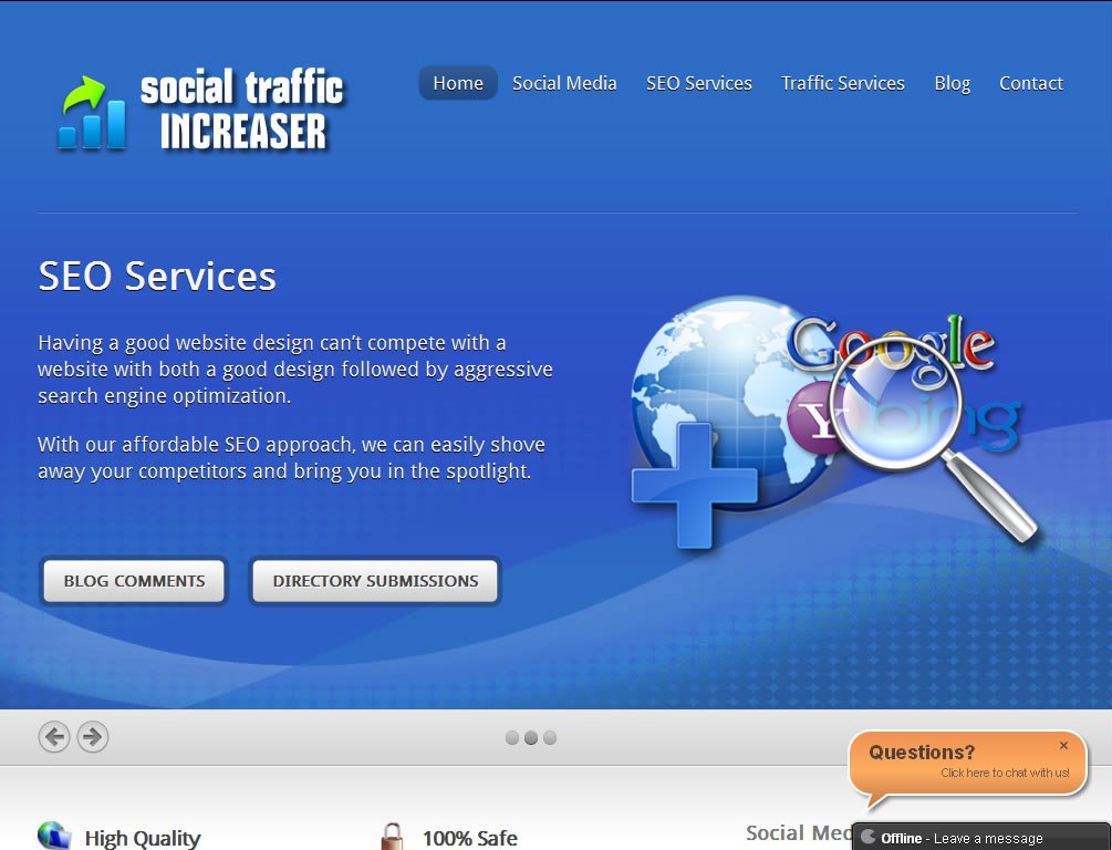 Social Traffic Increaser — E-Cybertech Client Project