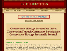 True Luxury Tours — E-Cybertech Client Project